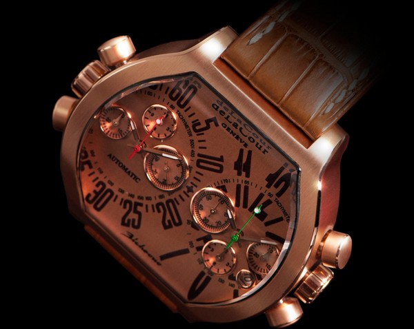 Replica DeLaCour Bichrono SII Pink Gold Replica Watch